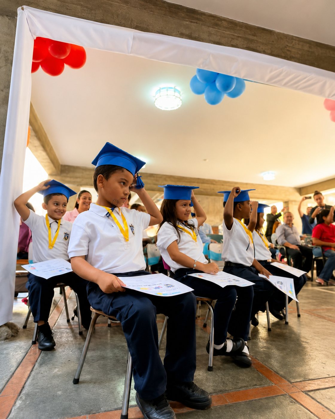 Ceremonia de graduación de estudiantes del Colegio Promesas Patrias